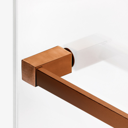 Душевая перегородка New Trendy AVEXA Copper brushed EXK-7175 160х200 стекло прозрачное профиль медь брашированная