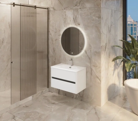 Тумба под раковину 1MarKa Mona Ц0000041932 80х45х50 цвет белый