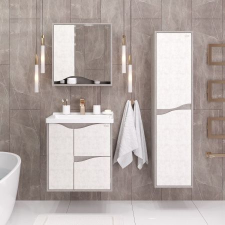 Зеркало-шкаф Onika Брендон 206084 60х70 подвесной цвет бежевый