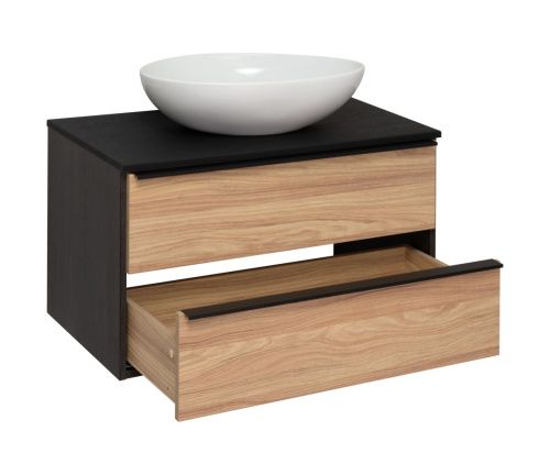 Тумба под раковину Runo Мальта 00-00001099 90х50 подвесная цвет коричневый - фото 3