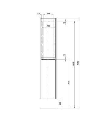 Шкаф-пенал Aquanet Nova Lite 00242265 40х180 напольный цвет коричневый