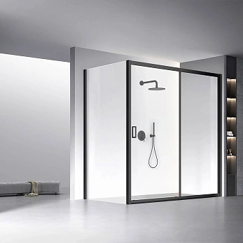 Душевой уголок Veconi Rovigo RV060B-170110-01-C5 170х110 стекло прозрачное профиль черный без поддона