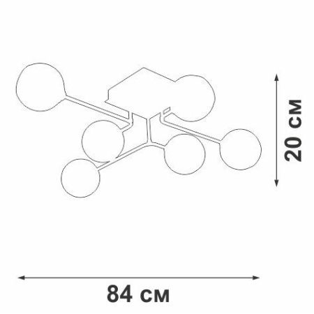 Люстра потолочная Vitaluce V4795 V4795-1/6PL