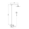 Душевая стойка RavSlezak Murray MU253.5/4KB настенная цвет белый/хром