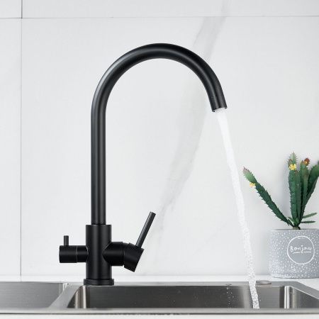 Смеситель для кухни Raffine F108H на мойку черный