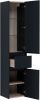 Шкаф-пенал Aquanet Бруклин 00310138 40х160 подвесной цвет черный