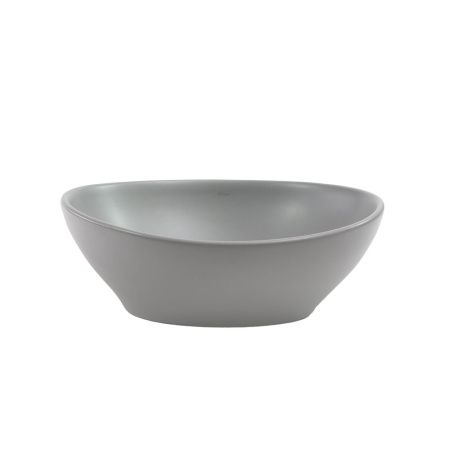 Раковина из сантехнического фарфора Melana 7138MG-805 40х30 накладная цвет серый без отверстий под смеситель