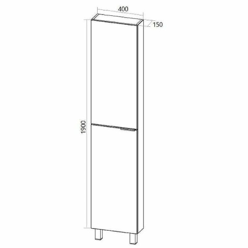 Шкаф-пенал 1MarKa Gaula У92522 40х15х190 напольный цвет белый - фото 3