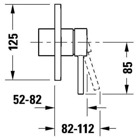 Смеситель для душа Duravit Circle CE4210007C10 встраиваемый в стену хром