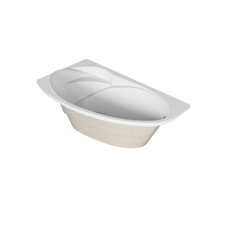 Ванна акриловая 1MarKa JULIANNA 01дж1410л 170х100 пристенная асимметричная без каркаса