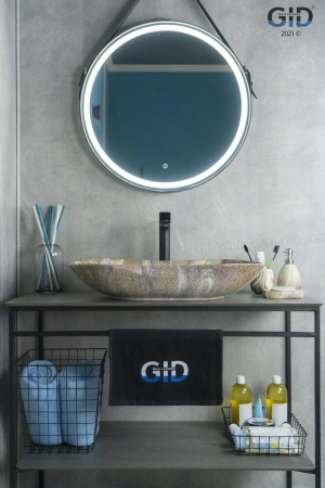 Раковина керамическая Gid Lago 54440 70х40 накладная цвет многоцветный без отверстий под смеситель