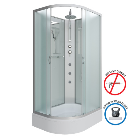 Душевая кабина Niagara Classic 330944RBKTG 100х90 асимметричная без крыши ориентация правая Душевая кабина Niagara Classic 330944RBKTG 100х90 асимметричная без крыши ориентация правая