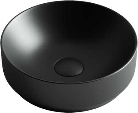 Раковина из сантехнического фарфора Ceramica Nova ELEMENT CN6007 40х40 накладная цвет черный без отверстий под смеситель