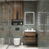Тумба под раковину Art&Max TECHNO AM-Techno-700-2C-SO-LW646 70х50 подвесная цвет коричневый