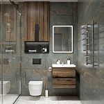 Тумба под раковину Art&Max TECHNO AM-Techno-700-2C-SO-LW646 70х50 подвесная цвет коричневый