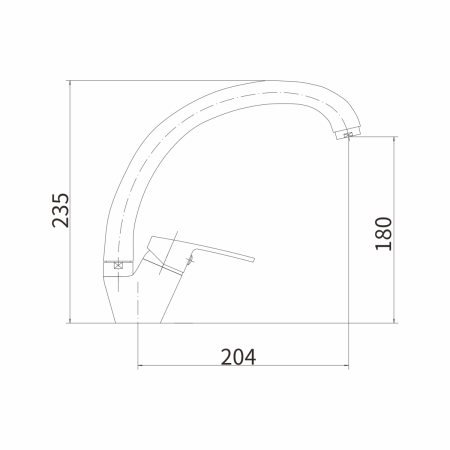 Смеситель для кухни Fashun A4116 на мойку хром
