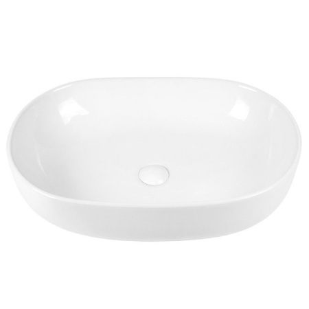 Раковина из сантехнического фарфора Bond Oval S59-600 60х40 накладная цвет белый без отверстий под смеситель