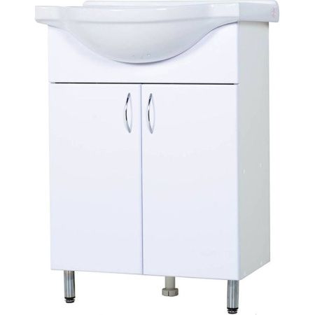 Тумба с раковиной Orange Лайт LA-60TUW+RA 60х40 напольная цвет белый