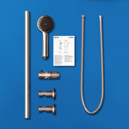 Душевой гарнитур Dorff Logic D0103000SS настенный нержавеющая сталь