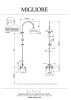 Душевая стойка Migliore OXFORD 30948 настенная цвет бронза