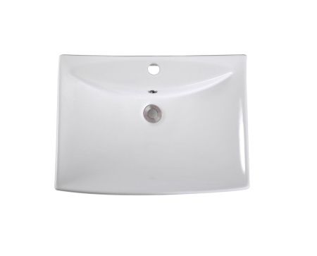 Раковина из сантехнического фарфора Aquatek AQ5518-00 60х50 накладная цвет белый 1 отверстие под смеситель