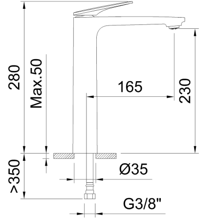 Смеситель Clever VELVET 61951 на столешницу черный