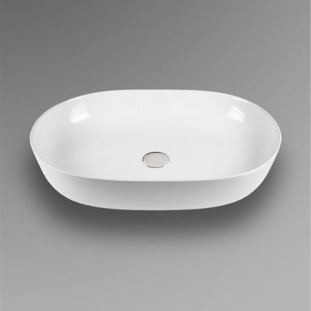 Раковина из сантехнического фарфора Bond Oval S51-600 60х40 накладная цвет белый без отверстий под смеситель