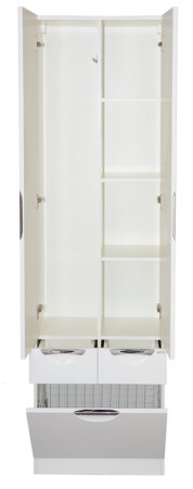 Шкаф-пенал Misty Орхидея П-Жас05060-011К2Я 60х200 напольный цвет белый