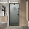 Душевая дверь Niagara Nova NG-34-9AGR 90х195 стекло прозрачное профиль графит