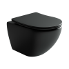Унитаз подвесной Ceramica Nova METROPOL CN4002MB черный с сиденьем микролифт безободковый душевой смыв