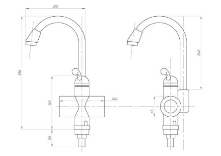 Смеситель для кухни TSARSBERG TSB-WH1101 на мойку хром