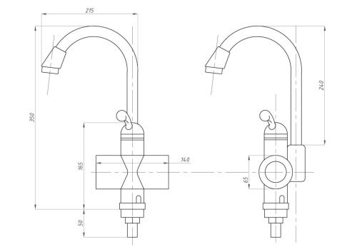 Смеситель для кухни TSARSBERG TSB-WH1101 на мойку хром - фото 5