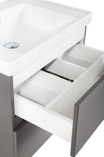 Тумба под раковину Art&Max TECHNO AM-Techno-700-2C-SO-ZB815 67х46х50 подвесная цвет смоки софт - фото 4