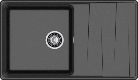 Кухонная мойка Granfest Level LV-860L черный 86х50 цвет черный поверхность матовая
