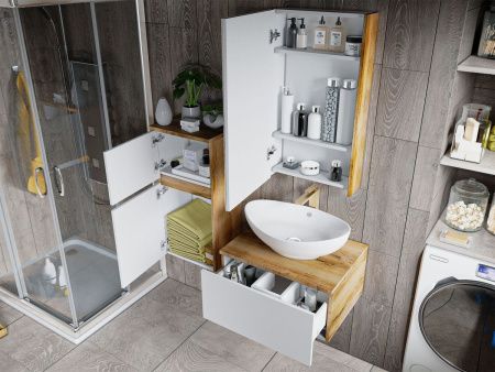 Зеркало-шкаф Misty Ива П-Ива04045-01Л 50х80 подвесной цвет коричневый