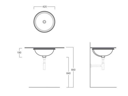 Раковина из сантехнического фаянса Simas S 54 bia 40х40 встраиваемая цвет белый