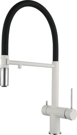 Смеситель для кухни Rivelato 1523517 brina cromo на мойку белый/хром
