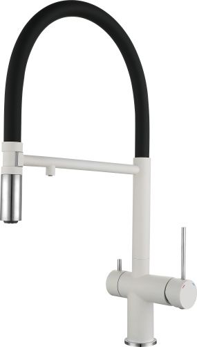 Смеситель для кухни Rivelato 1523517 brina cromo на мойку белый/хром - фото 2