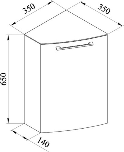 Тумба De Aqua Тока 00167479 35х35х65 подвесная цвет белый - фото 4 Тумба De Aqua Тока 00167479 35х35х65 подвесная цвет белый - фото 4