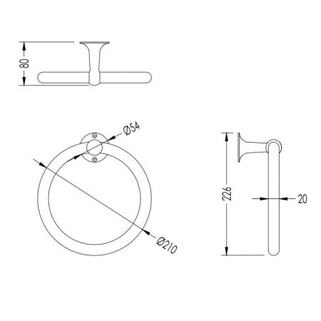 Полотенцедержатель Devon Devon New York NY107CR