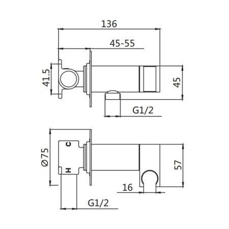 Гигиенический душ со смесителем Shevanik S147H черный