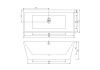 Ванна акриловая Cerutti SPA CT9344 170х75 отдельностоящая прямоугольная с ножками