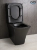 Унитаз напольный с бачком Gid Cuadrado Tn2184Bm (62252Y) черный матовый с сиденьем микролифт безободковый