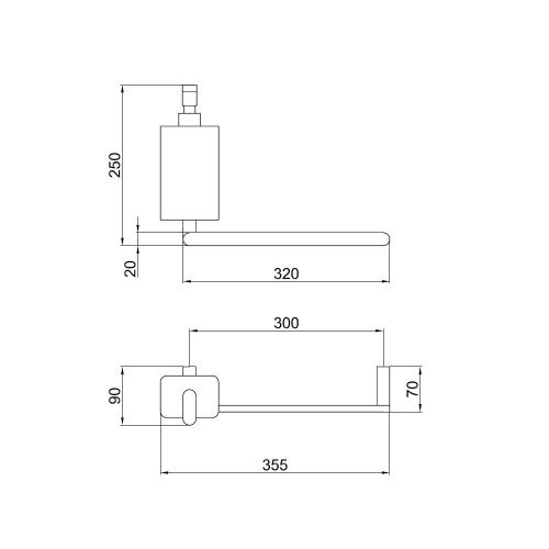 Полотенцедержатель с дозатором жидкого мыла Webert Living LV501501345 - фото 3