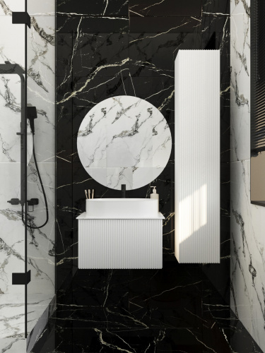 Тумба со столешницей La Fenice TERRA NFNC-01-TER-B-60-3-GG 70х36х47 подвесная цвет белый - фото 4