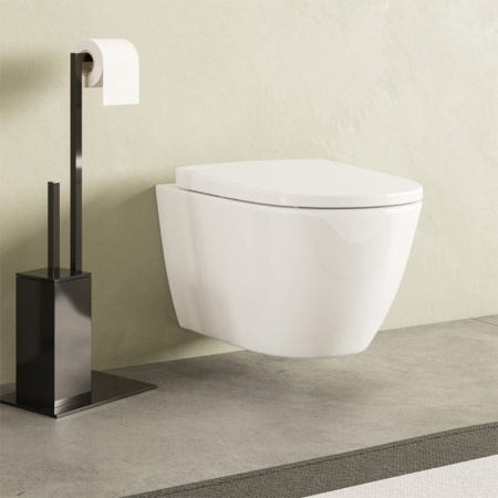 Чаша унитаза подвесная Roca Ona A346687000 цвет белый без сиденья безободковая душевой смыв