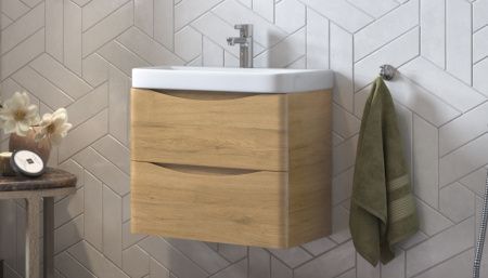 Тумба под раковину Velvex CLAY tpCLA.60.2Y-230 60х30 подвесная цвет коричневый