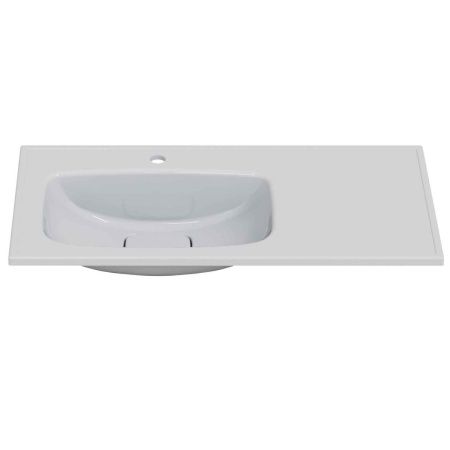 Раковина из искусственного камня СанТа Венера 900173 90х40 накладная цвет белый