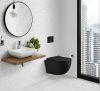Унитаз подвесной Cerutti SPA CT10017 черный с сиденьем микролифт безободковый каскадный смыв