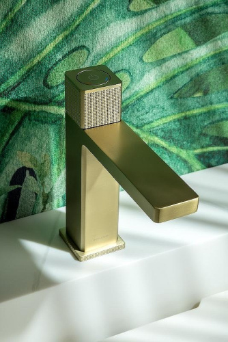 Смеситель автоматический Boheme Quad 159-MG на раковину золото матовое - фото 2